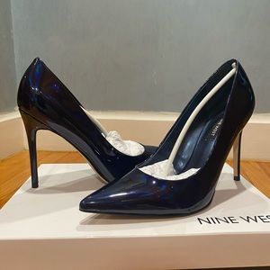 Nine West dark blue fresh pointy toe heel